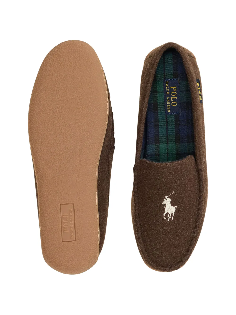 Polo Ralph Lauren Loafers met geborduurd logo Bruin