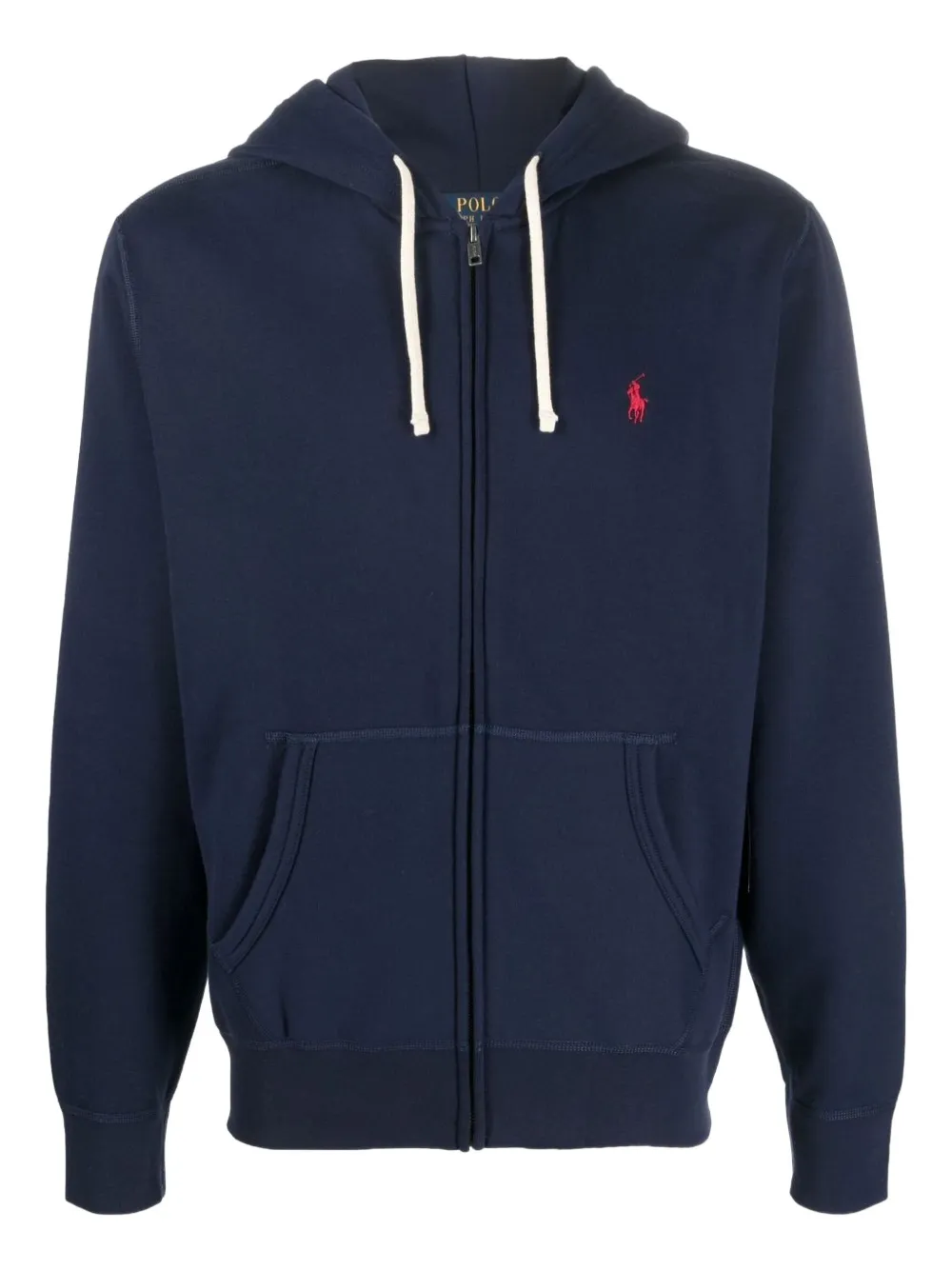 Polo Ralph Lauren logo-embroidered zip-up hoodie - Blu