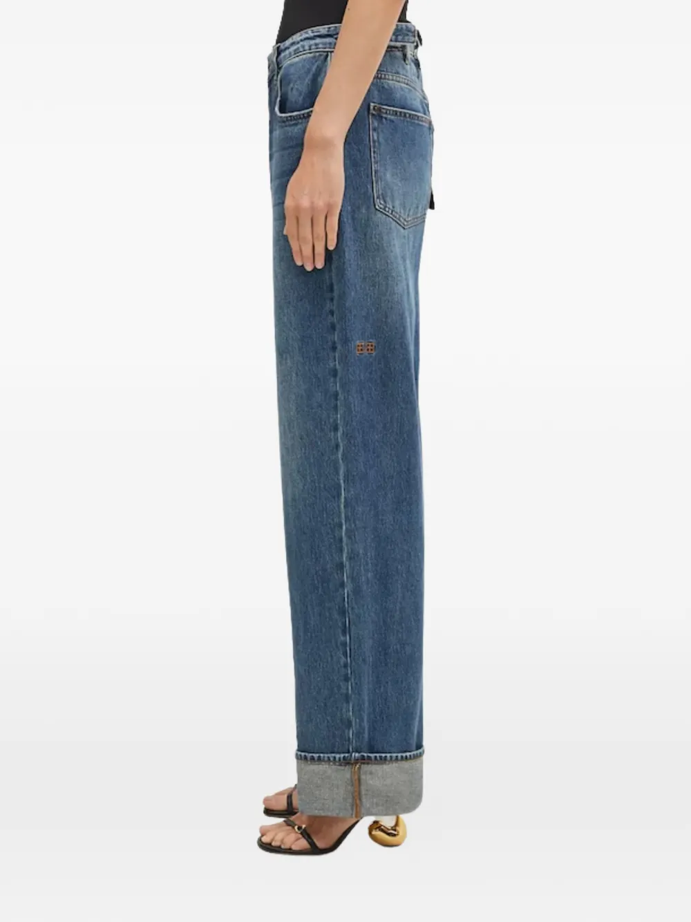 Ksubi Playback cuffed wide-leg jeans - Blauw