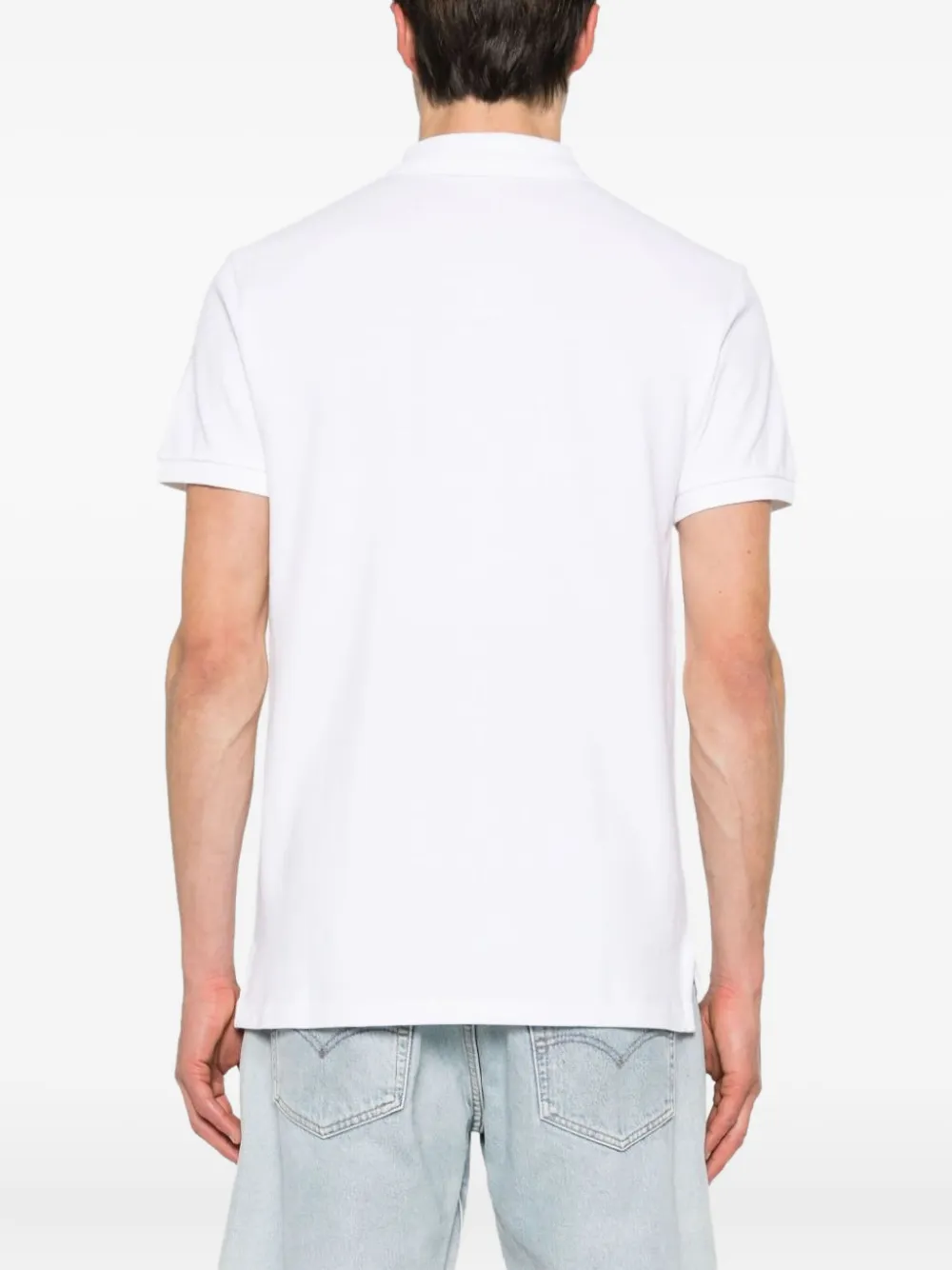 Polo Ralph Lauren Stretch-cotton Performance Tailored Polo Shirt In White
