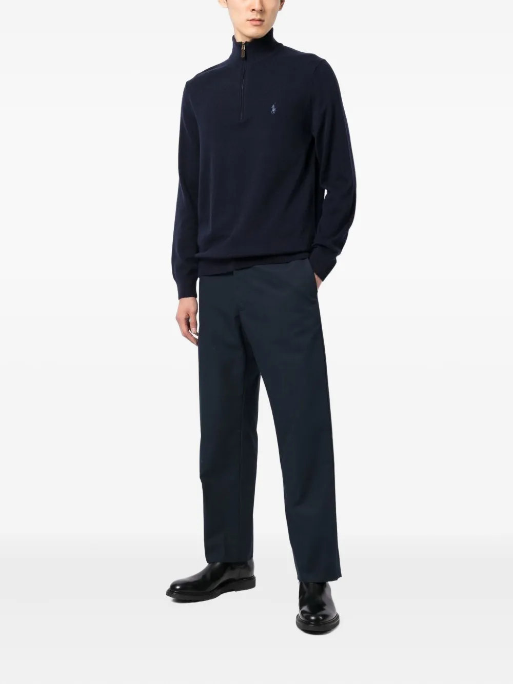 Polo Ralph Lauren logo-embroidered polo shirt - Blauw