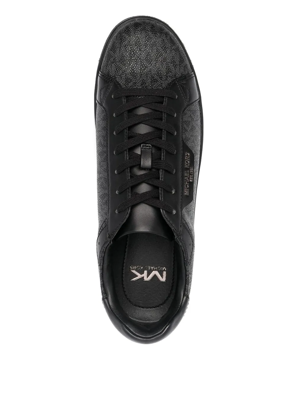 Michael Kors monogram lace-up sneakers Black
