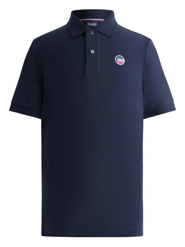 Fusalp Pique-cotton Logo Polo Shirt in Blue