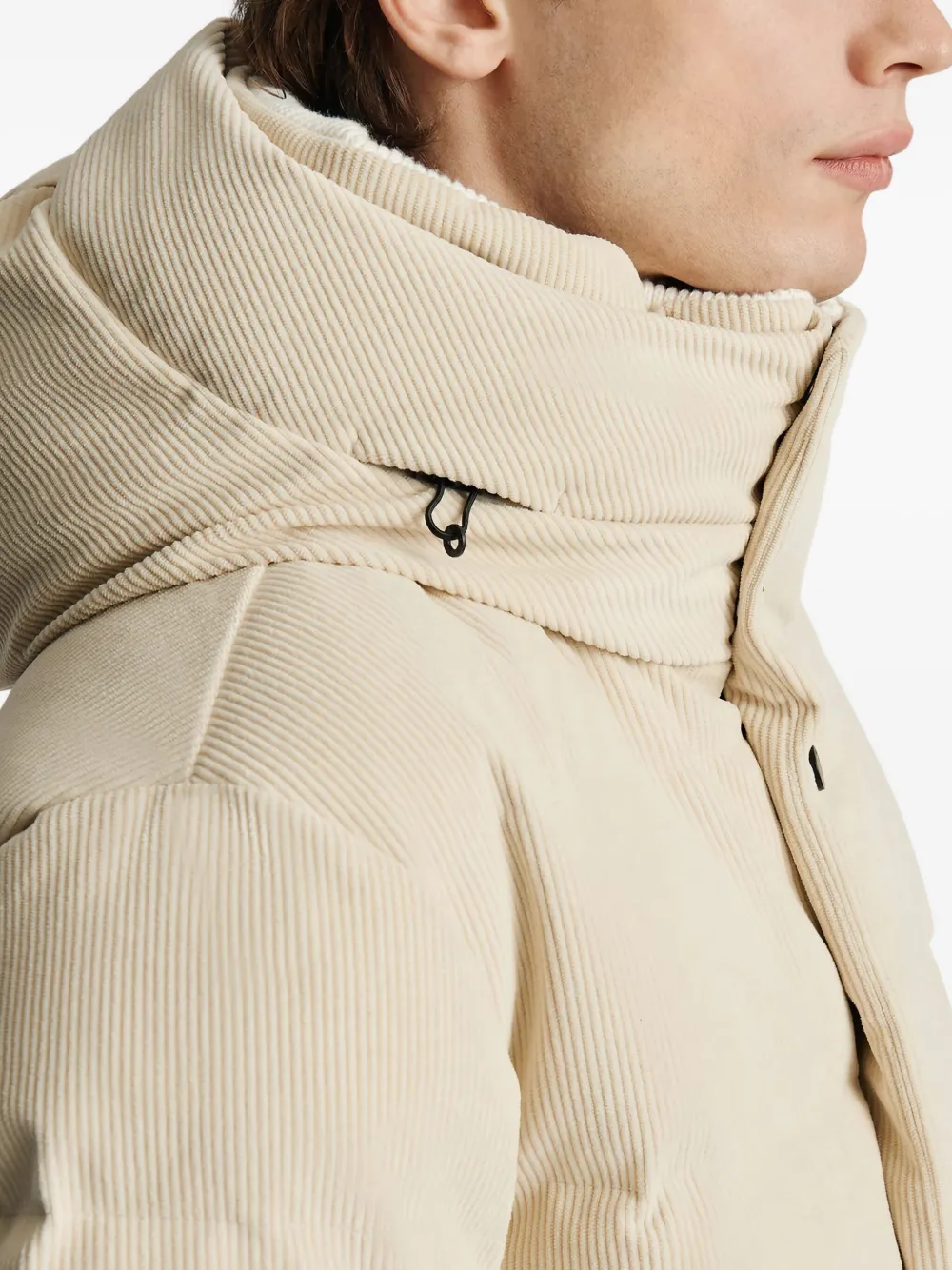 Fusalp Corduroy Padded Jacket In Neutral