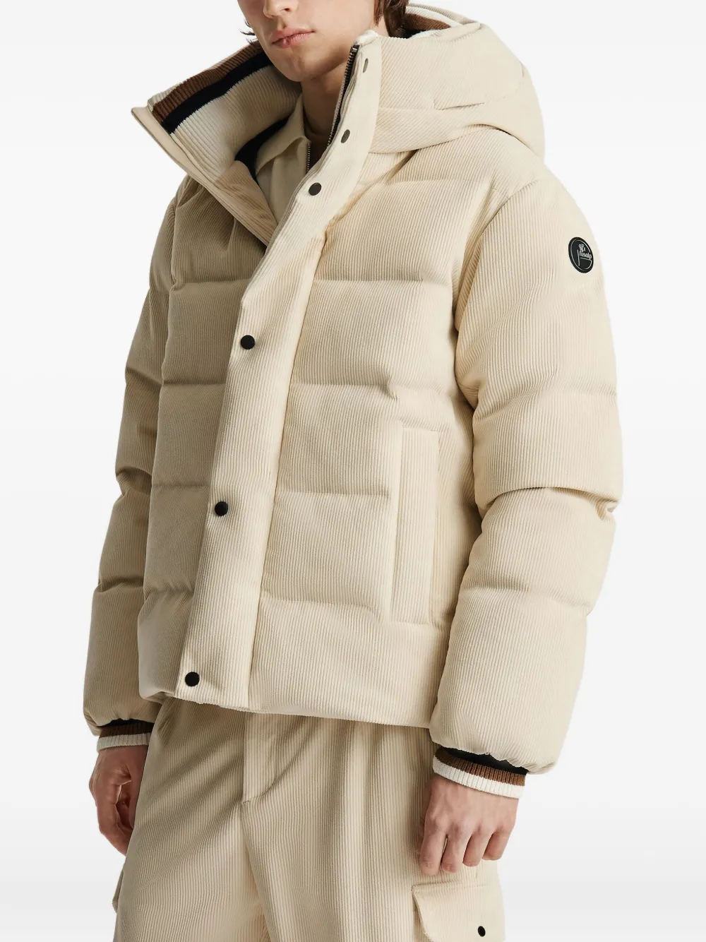 Fusalp Corduroy Padded Jacket In Neutral