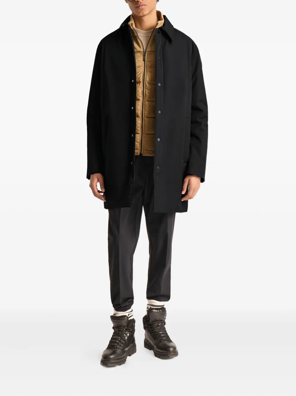 Fusalp Single-breasted Button Coat In Blue