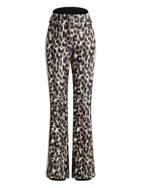 Fusalp pantalones para nieve con estampado de leopardo