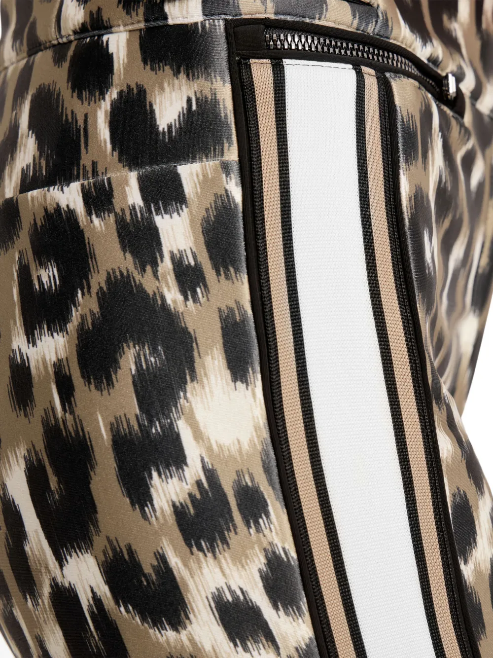 Fusalp Leopard-print Side-stripe Ski Trousers In Brown
