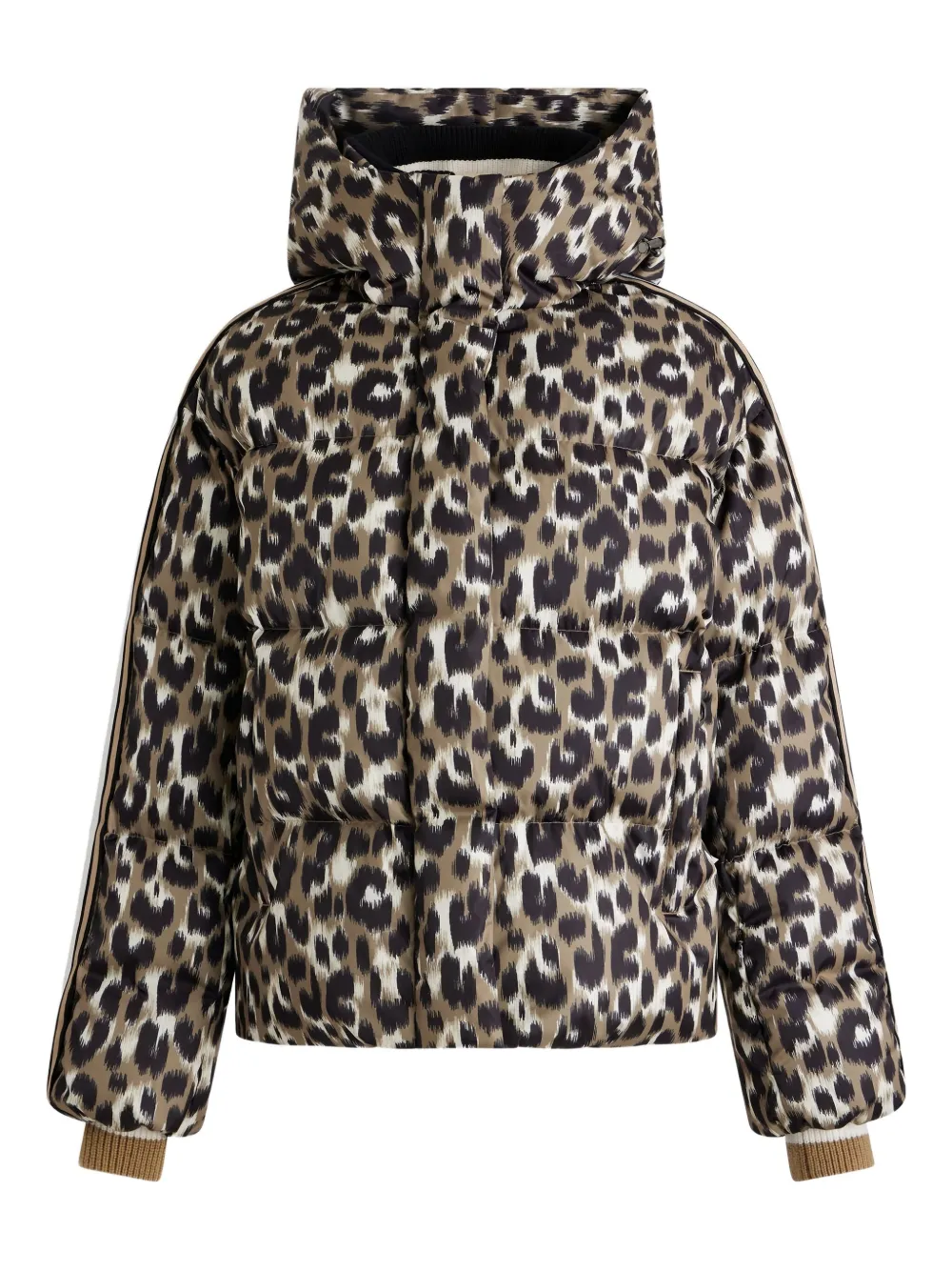 Fusalp Leopard-print Quilted Ski Jacket In Brown