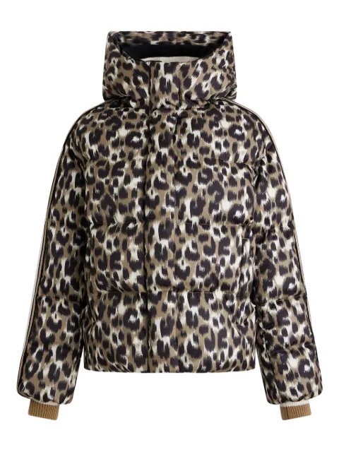 Fusalp leopard-print quilted ski jacket