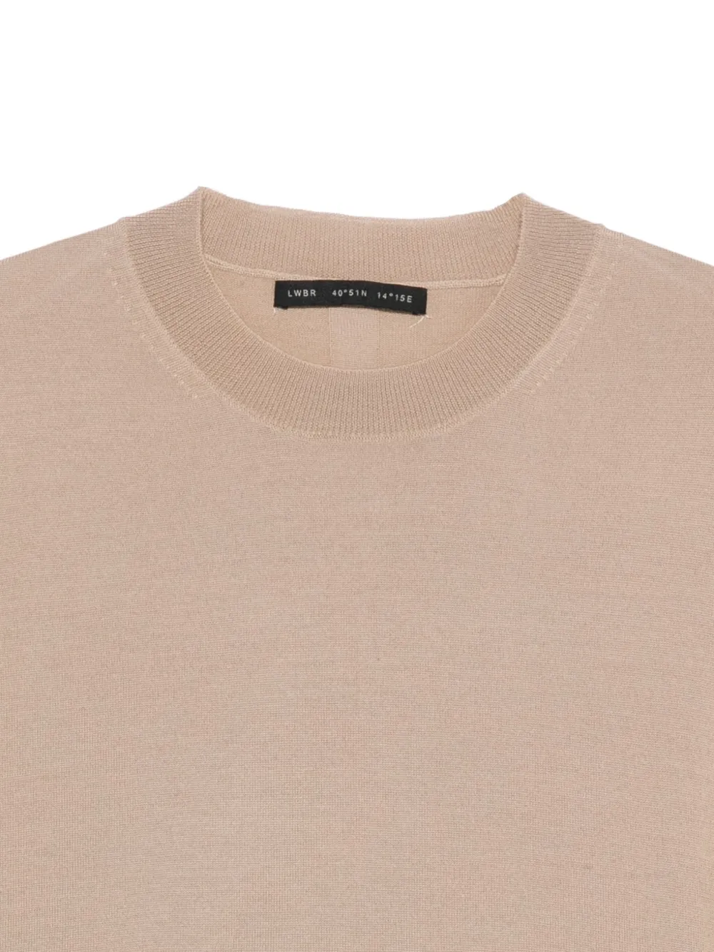Low Brand T-shirt met ronde hals Beige