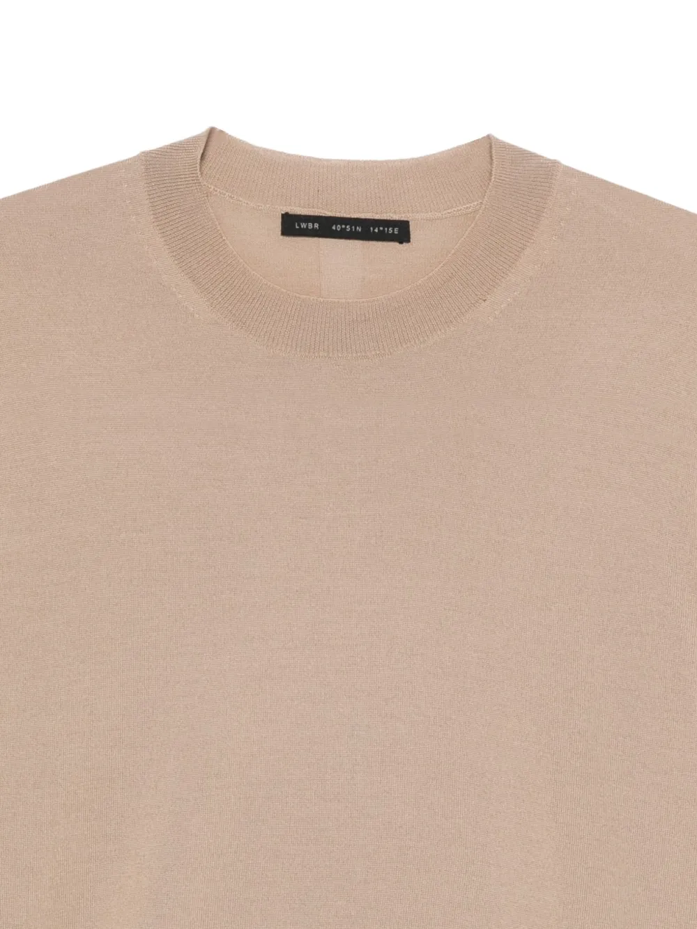 Low Brand Trui met ronde hals Beige