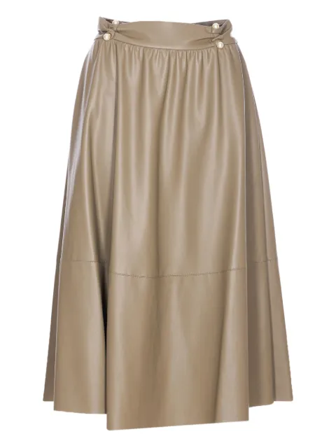 LIU JO leather midi skirt