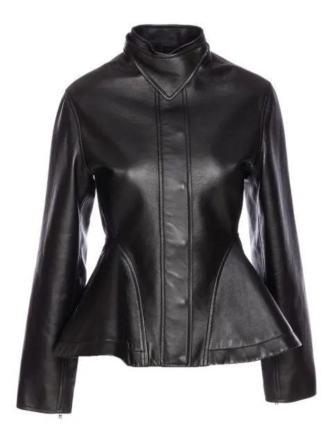 Alaïa peplum leather jacket