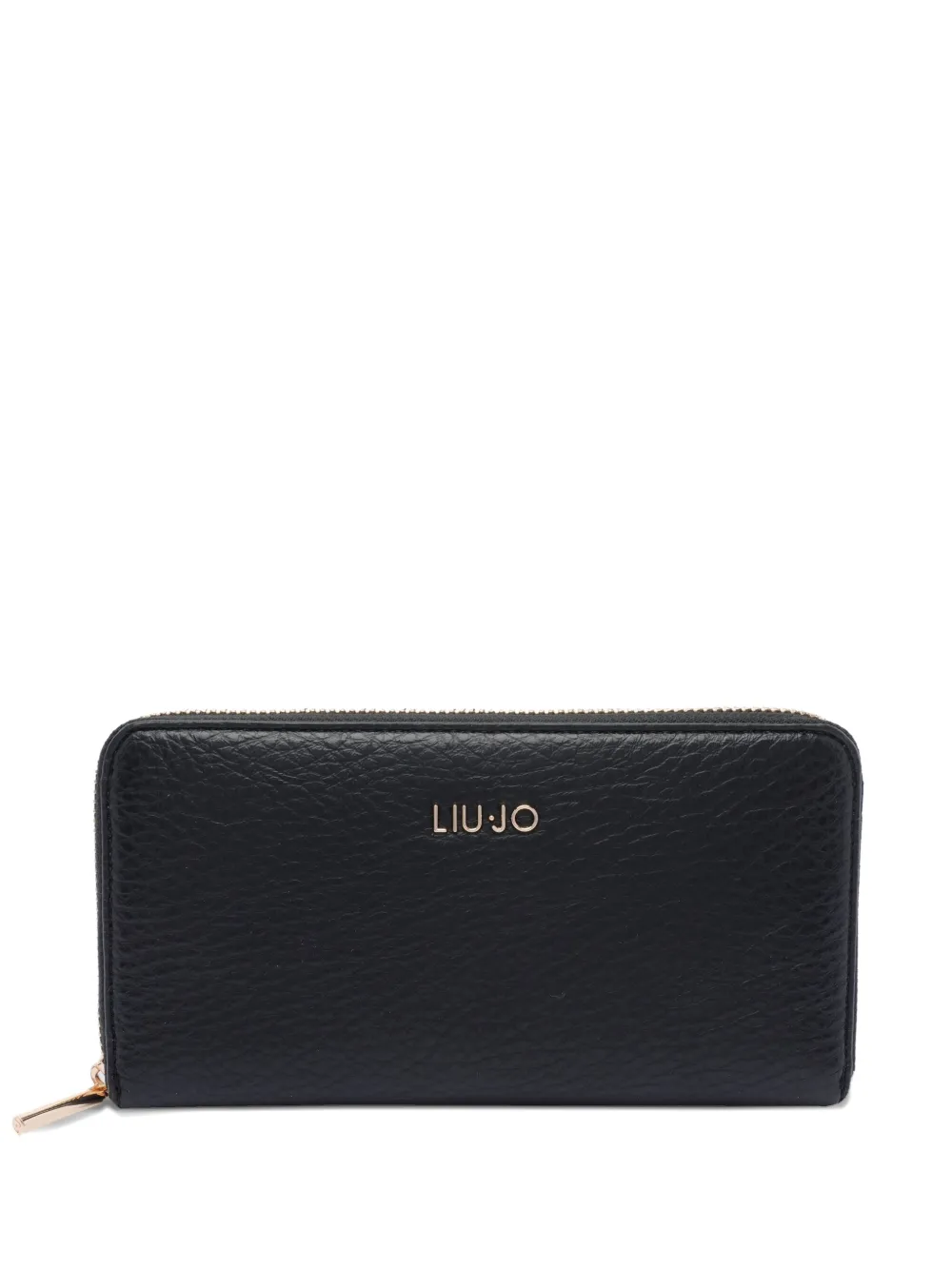 Liu •jo Textured Wallet Gold-tone Hardware In Black