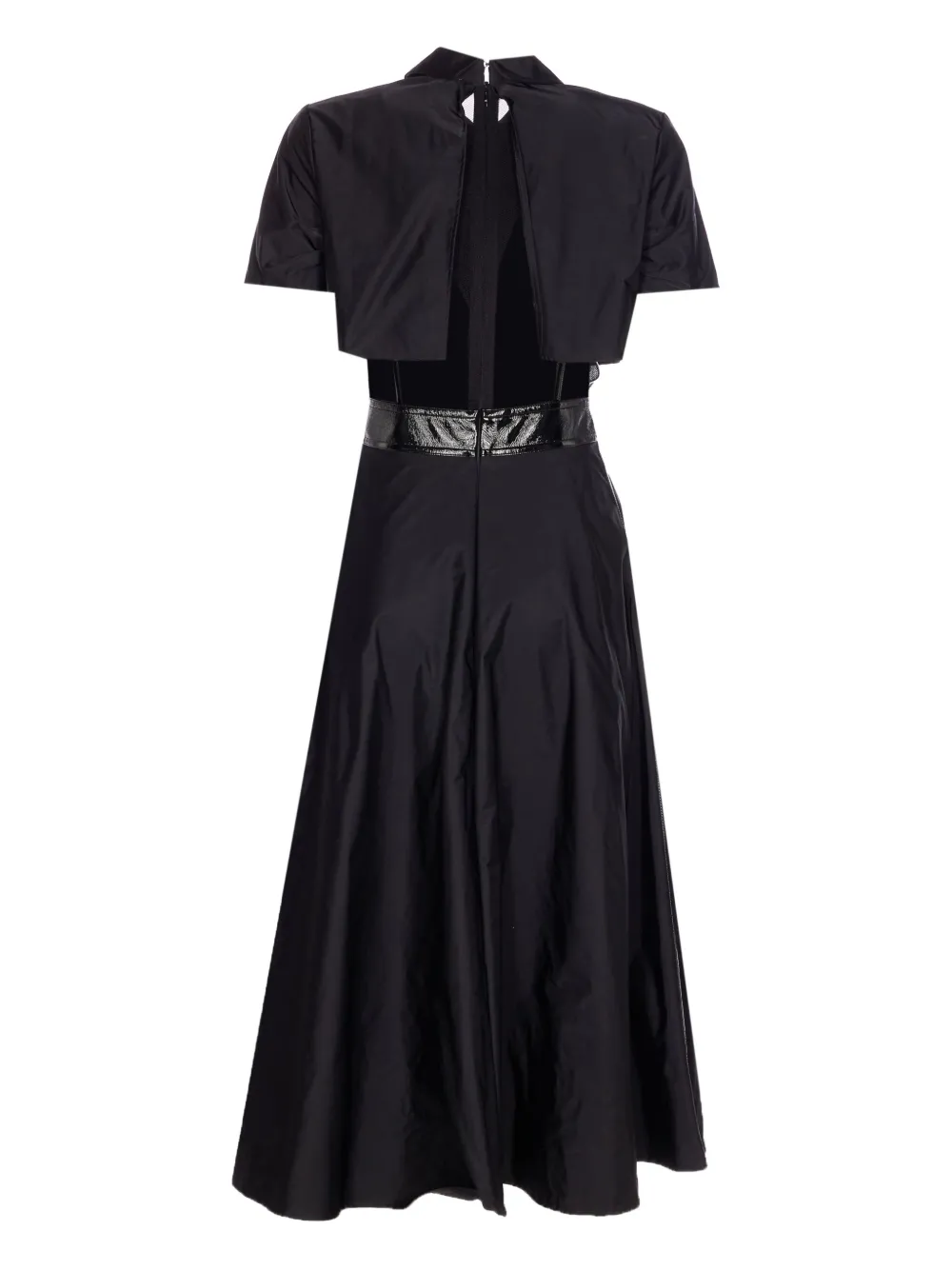 Elisabetta Franchi voile midi shirt dress - Zwart