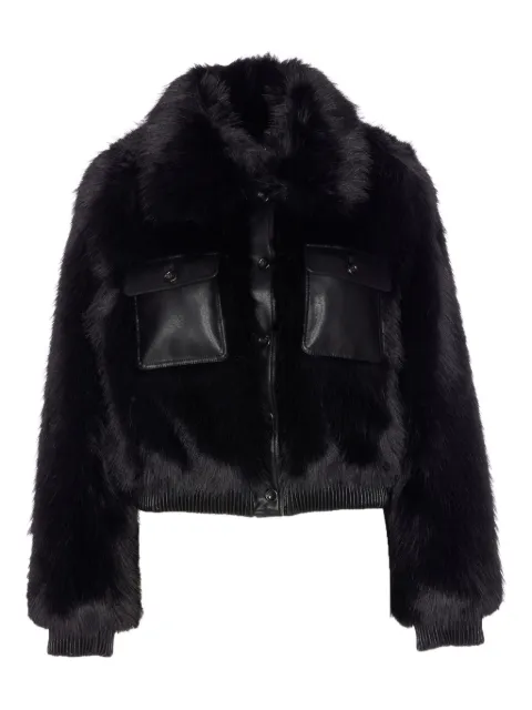 LIU JO faux-fur cropped jacket