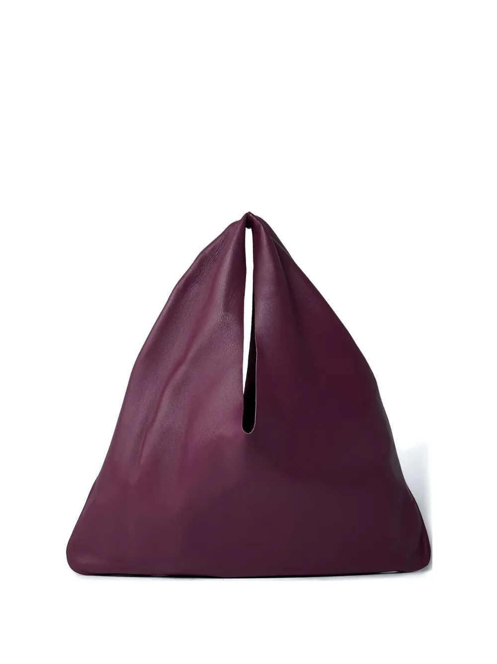 The Row Small Bindle Leather Tote Bag In Red