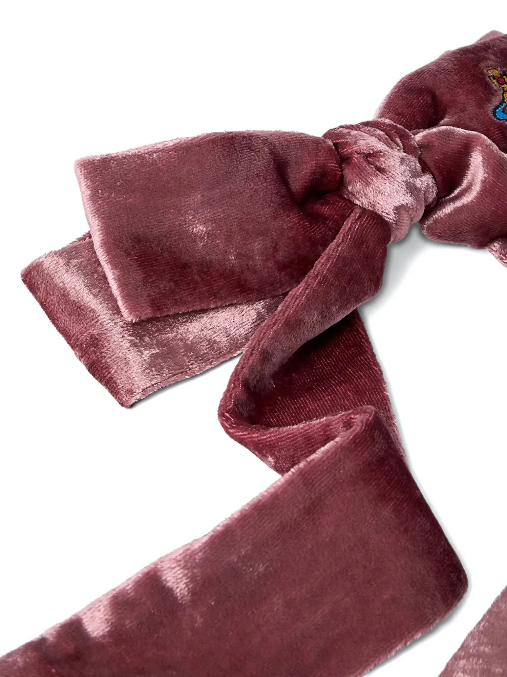 Vivienne Westwood Bow-shaped Orb-logo Hair Clip In Burgundy