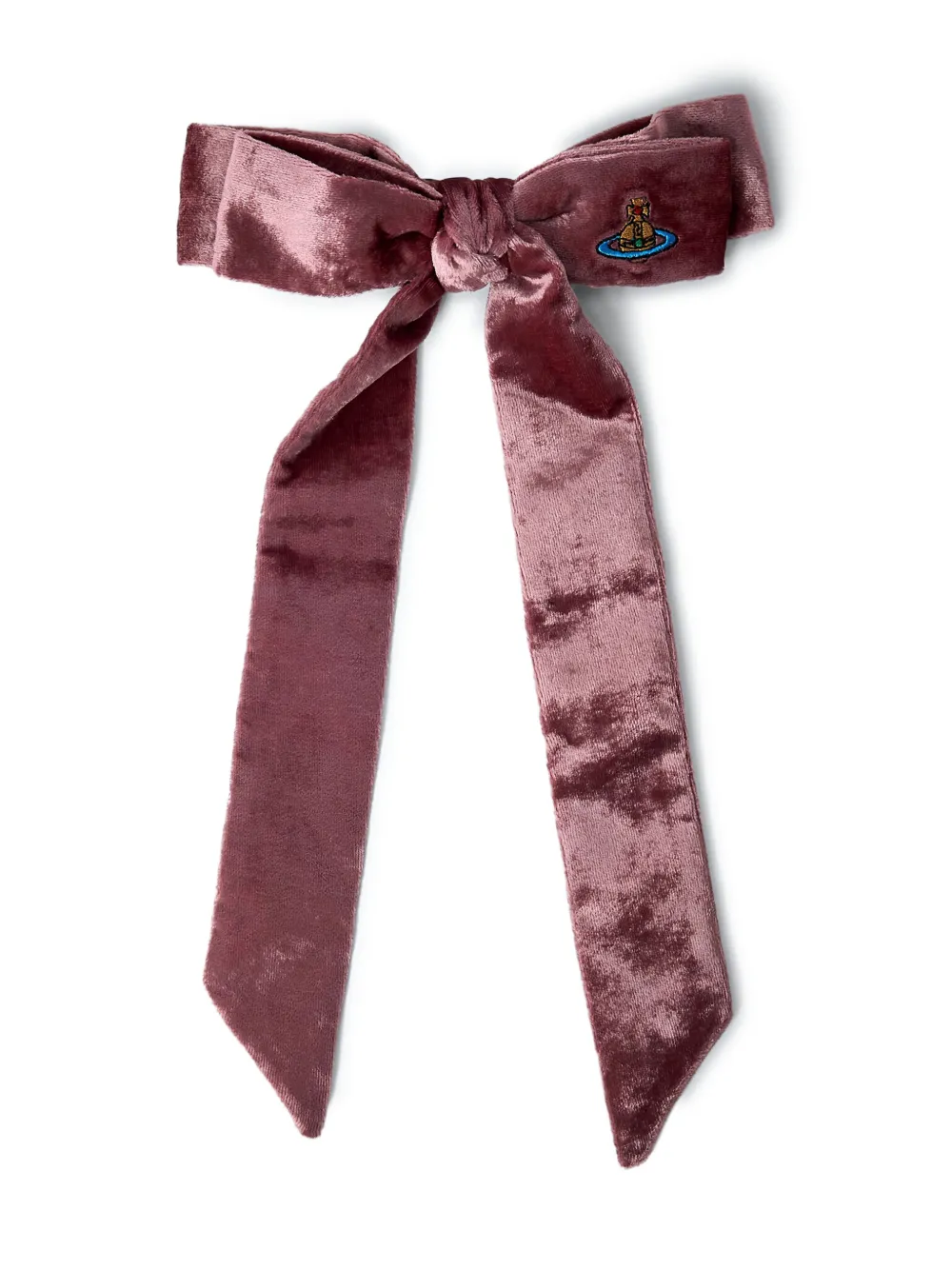 Vivienne Westwood bow-shaped Orb-logo hair clip | Pink | Image 1