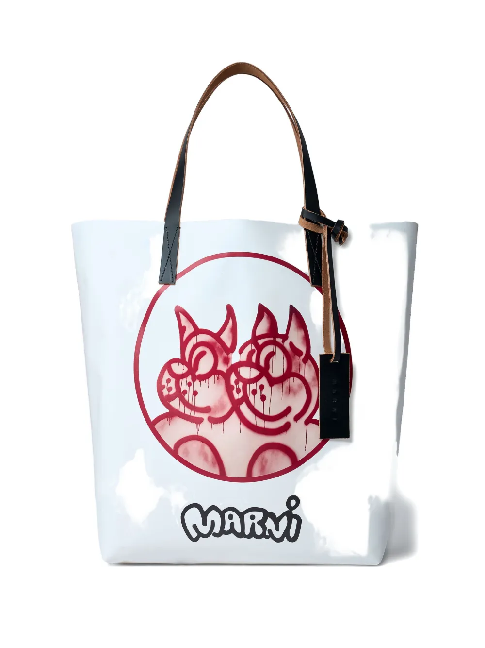 Marni Tribeca Tote Bag In White