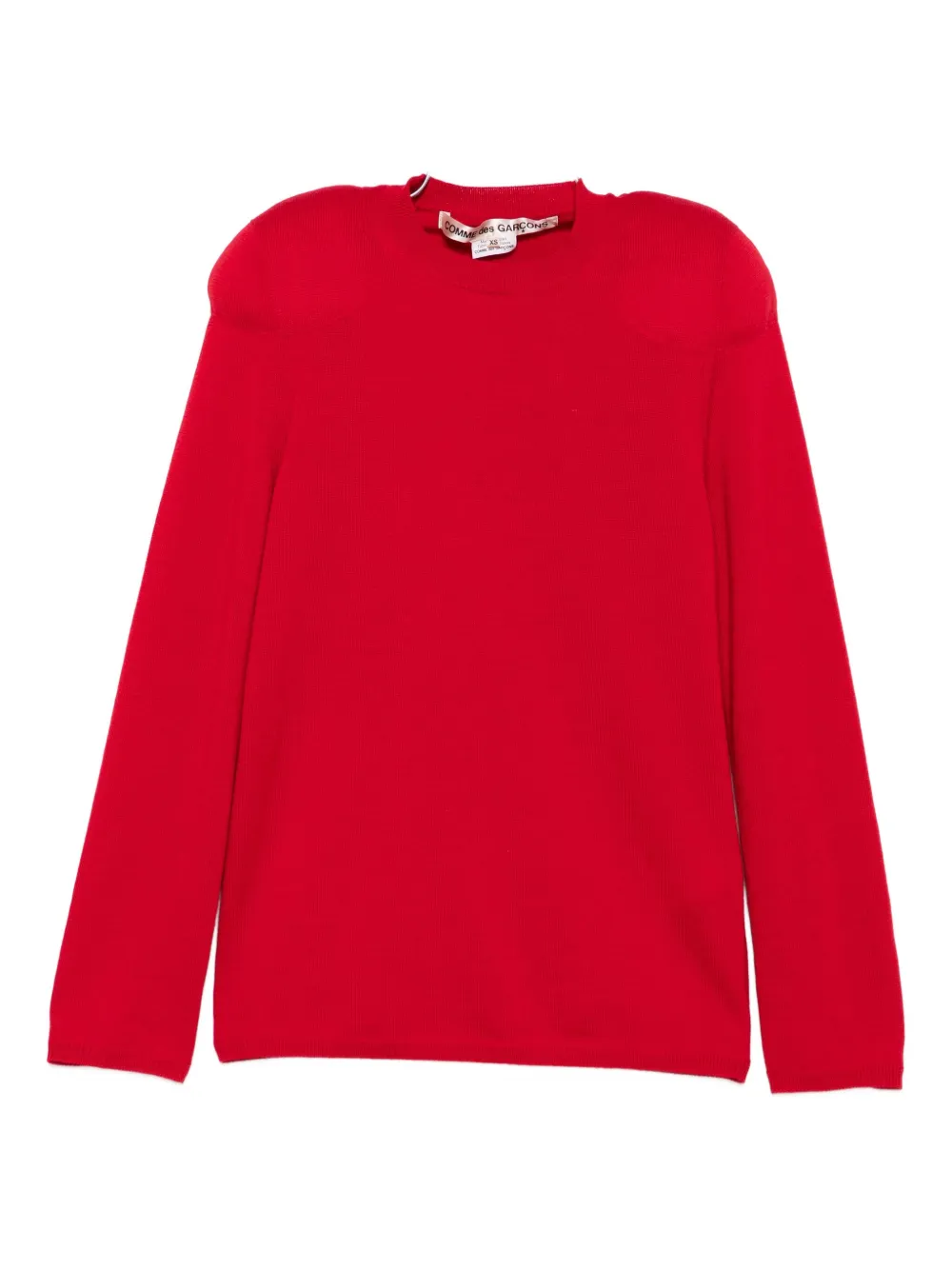 Comme Des Garçons Long Sleeve Sweater In Red