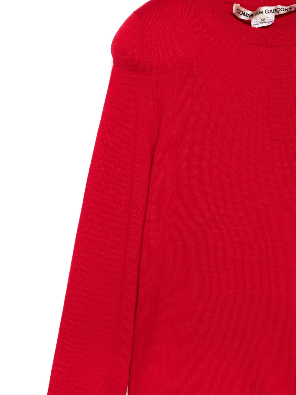 Comme Des Garçons Long Sleeve Sweater In Red