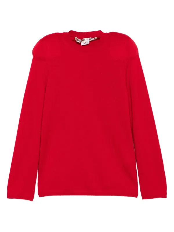 Comme des Garçons Long Sleeve Sweater in Red