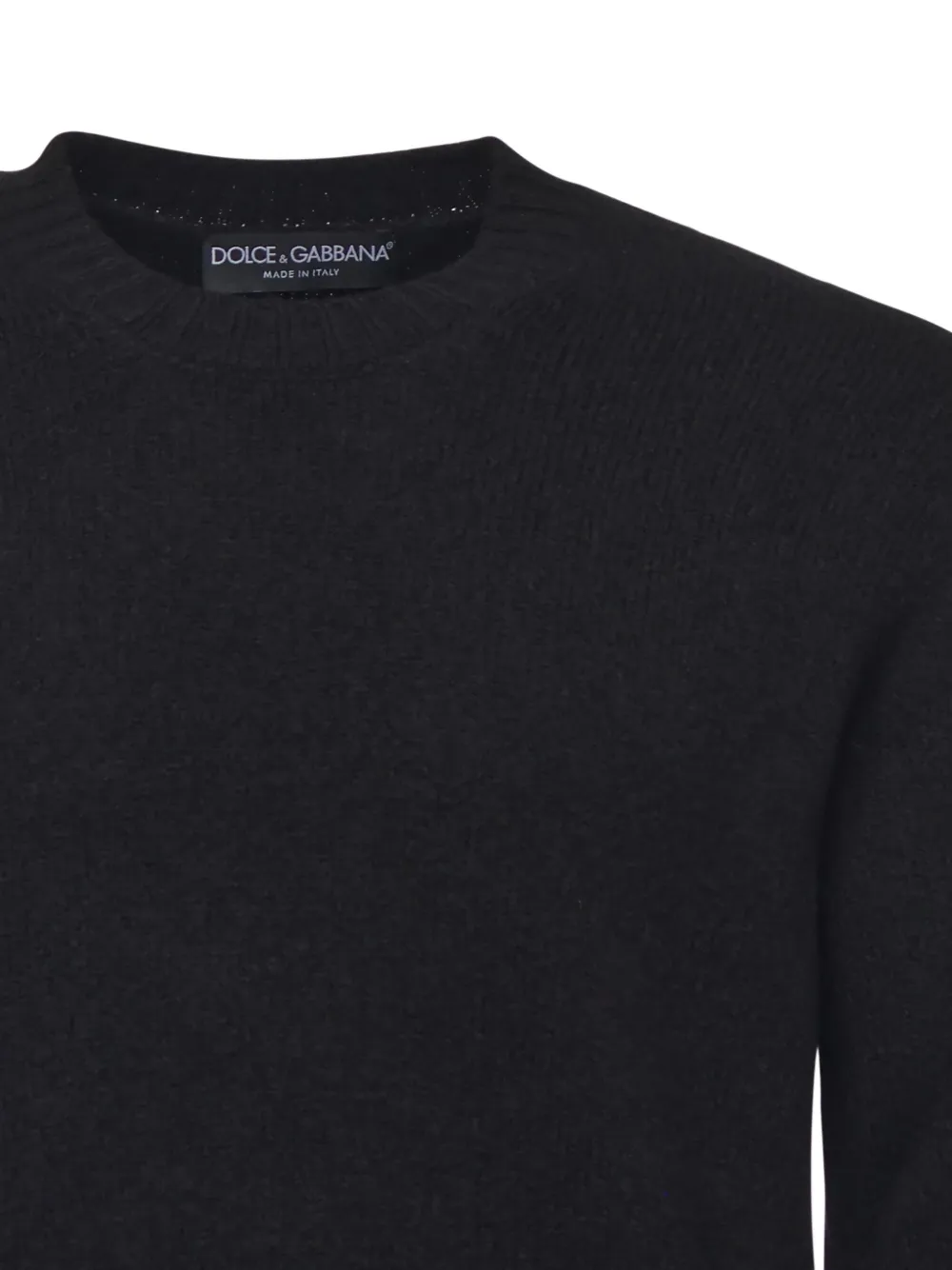 Dolce & Gabbana Basic Wool Blend Sweater In Black