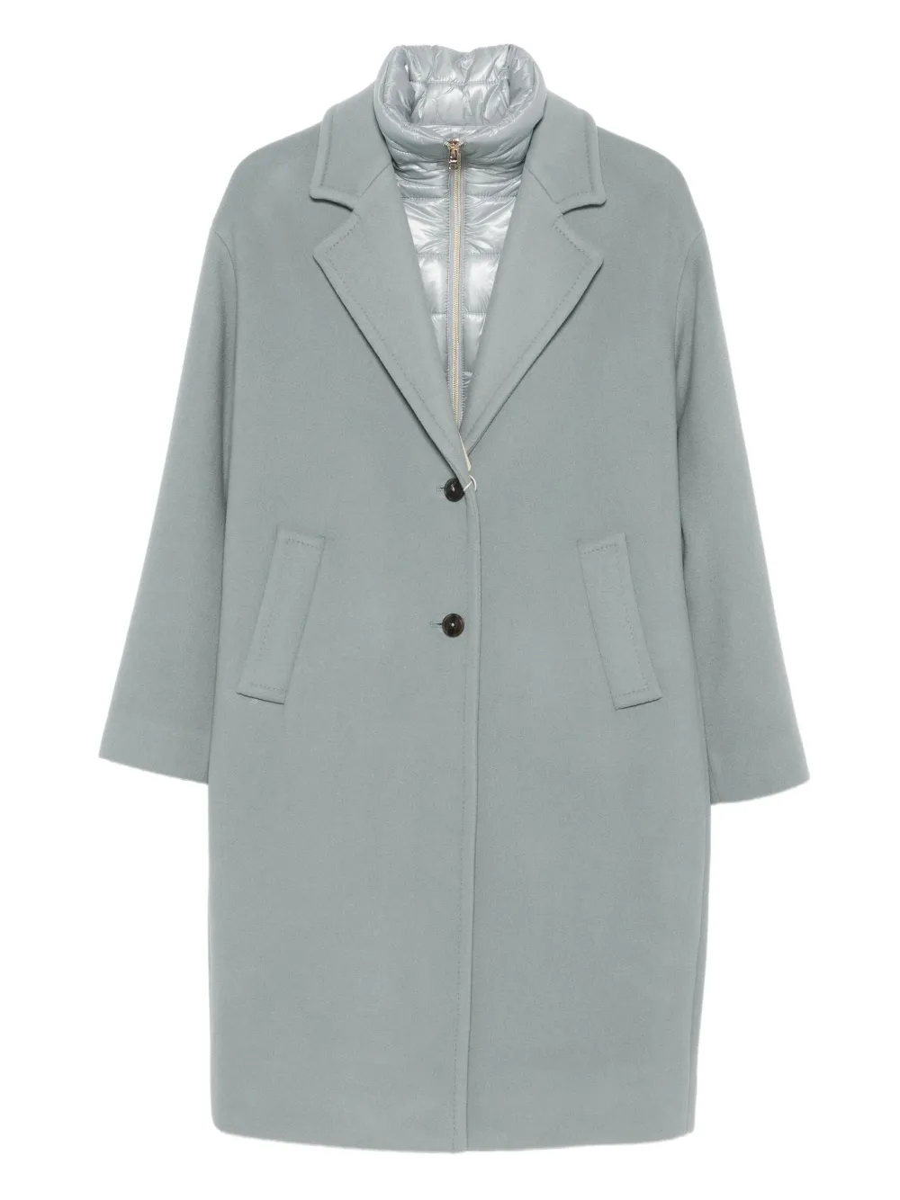 Herno single-breasted cashmere coat | Blue | Image 1