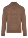 Canali zip-up polo shirt - Brown