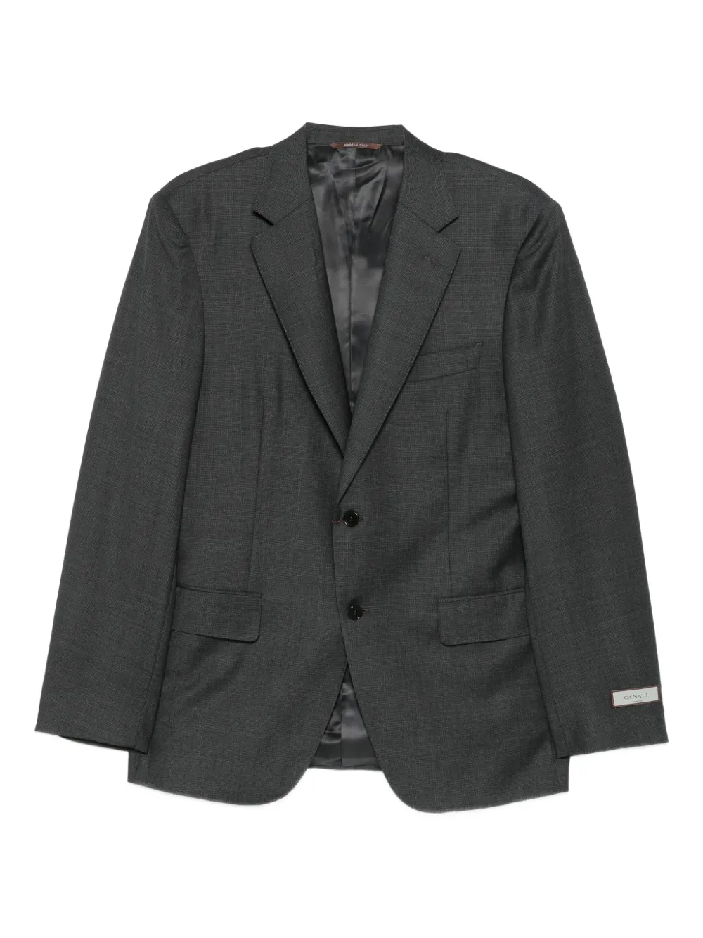 Canali notched-lapels two-piece suit | Black | Image 1
