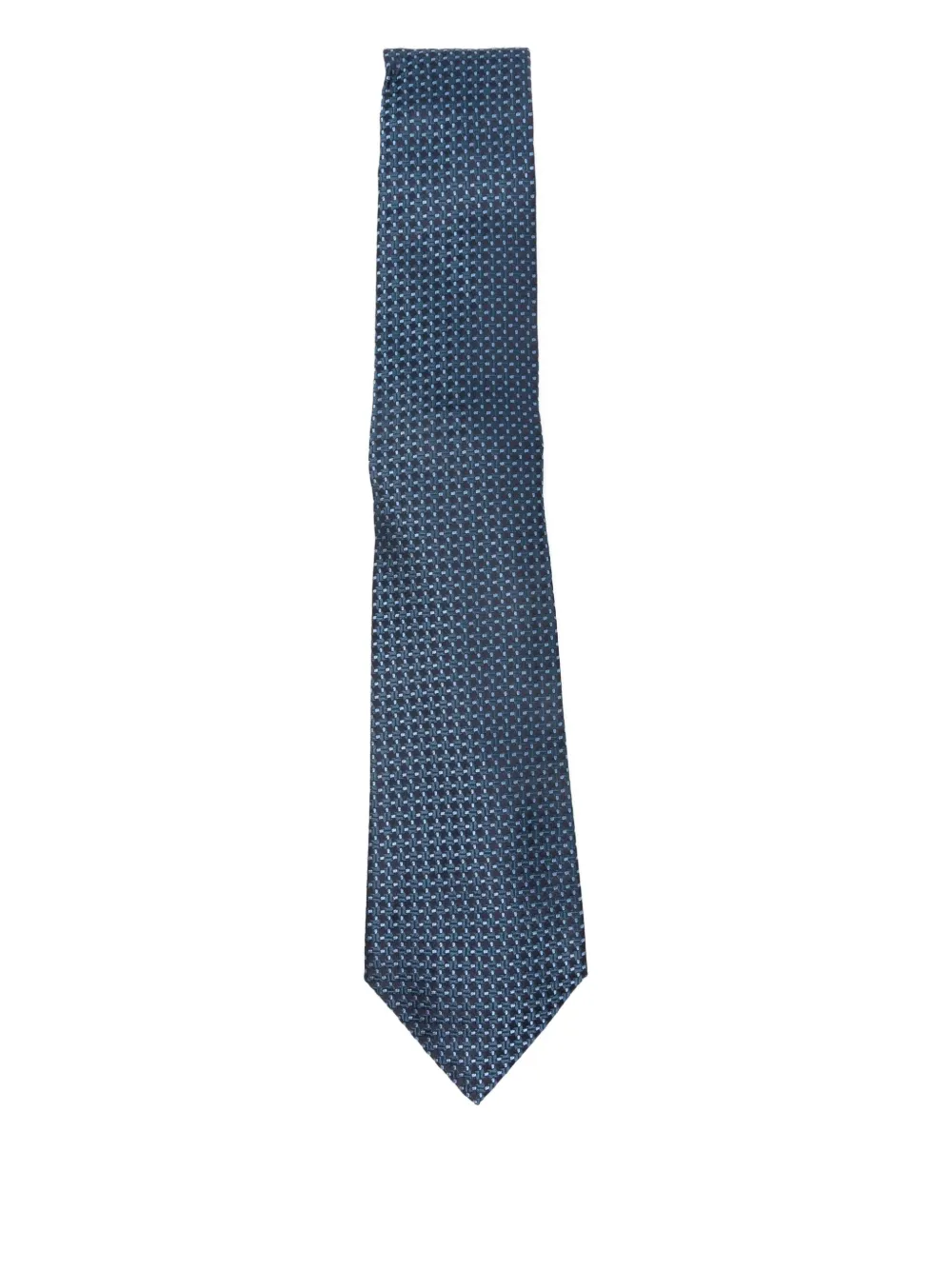 Canali Patterned Tie In Blue