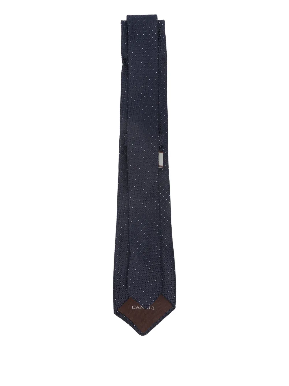 Canali Stropdas met stippen - Blauw