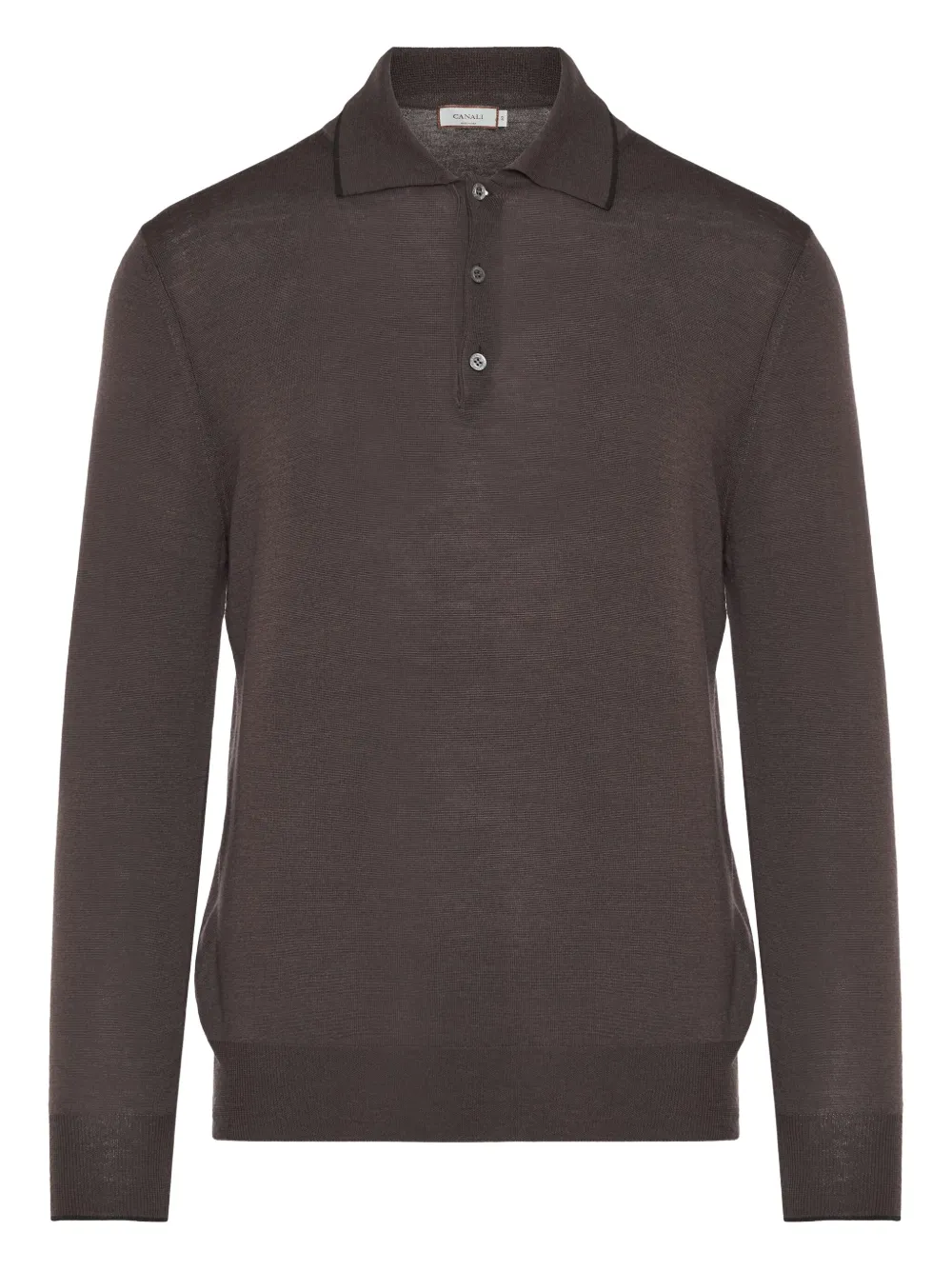 Canali wool blend polo shirt | Brown | Image 1