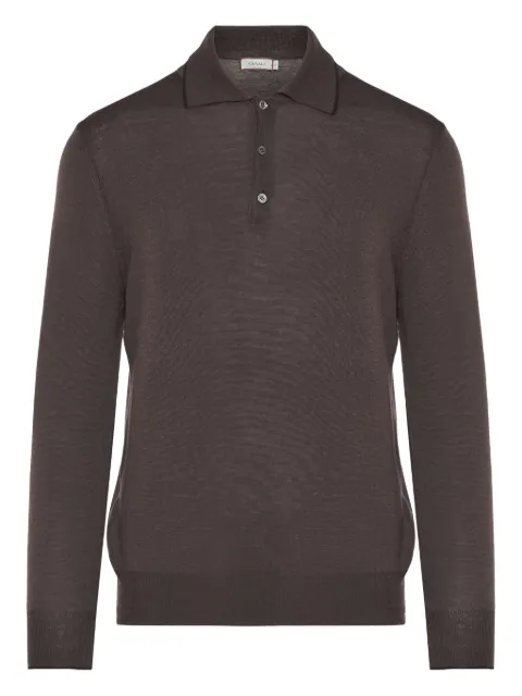 Canali wool blend polo shirt