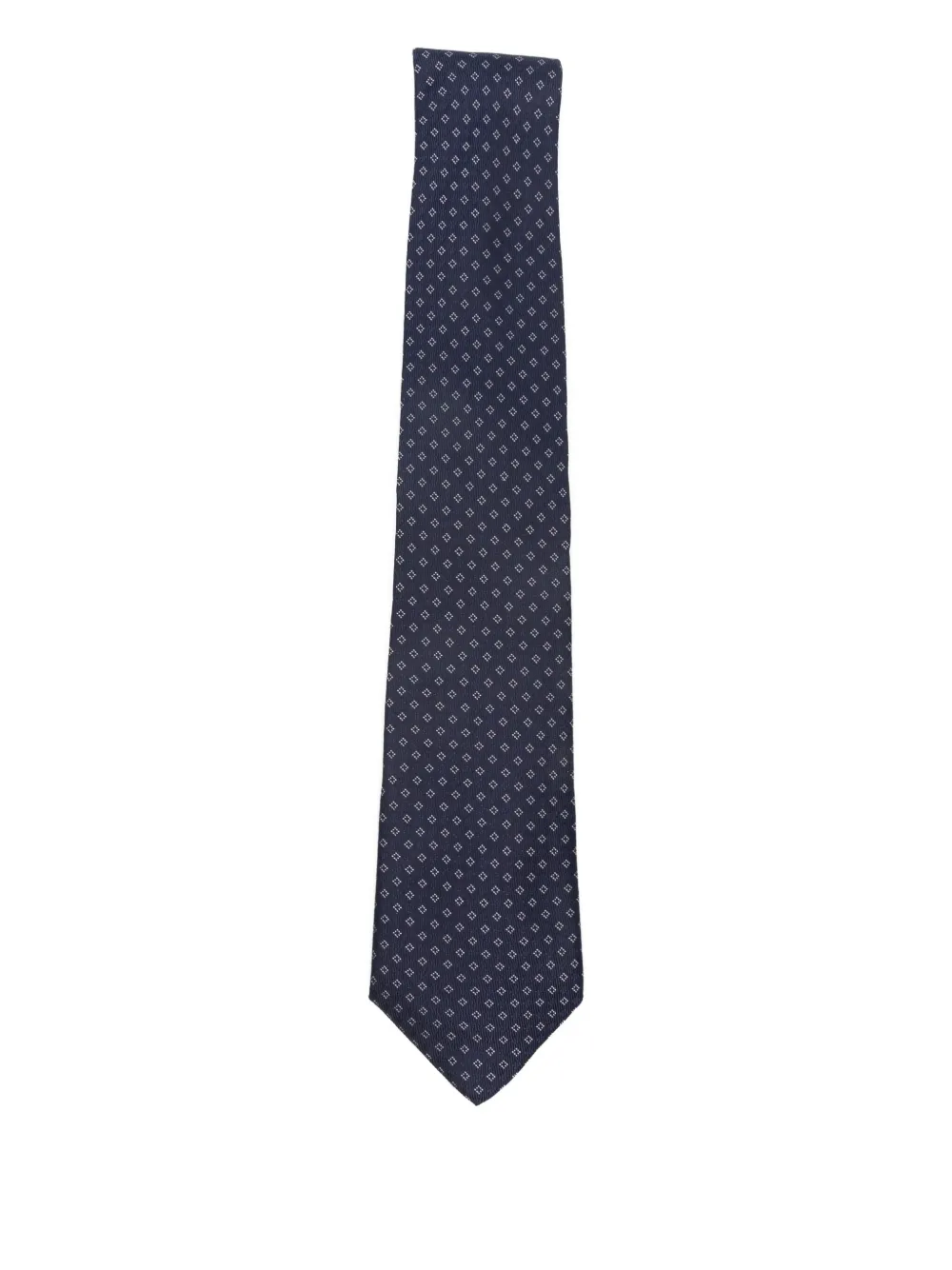 Canali Patterned Tie In Blue