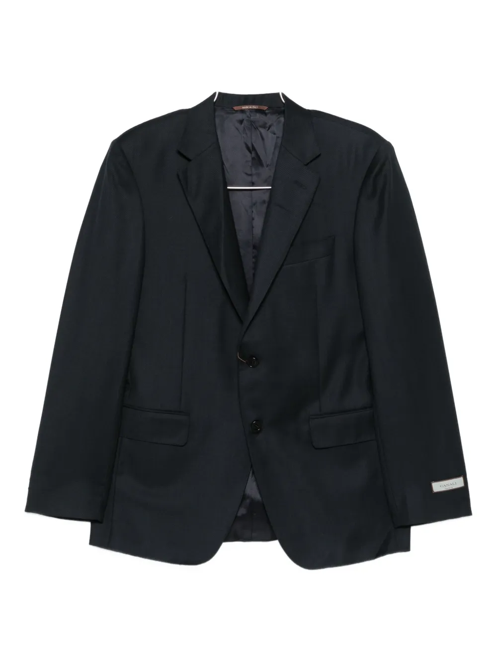 Canali Notched-lapel Single-breasted Suit In Blue