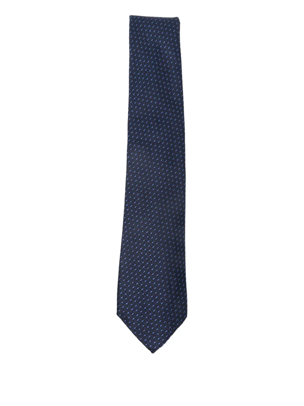 Canali Patterned Tie In Blue