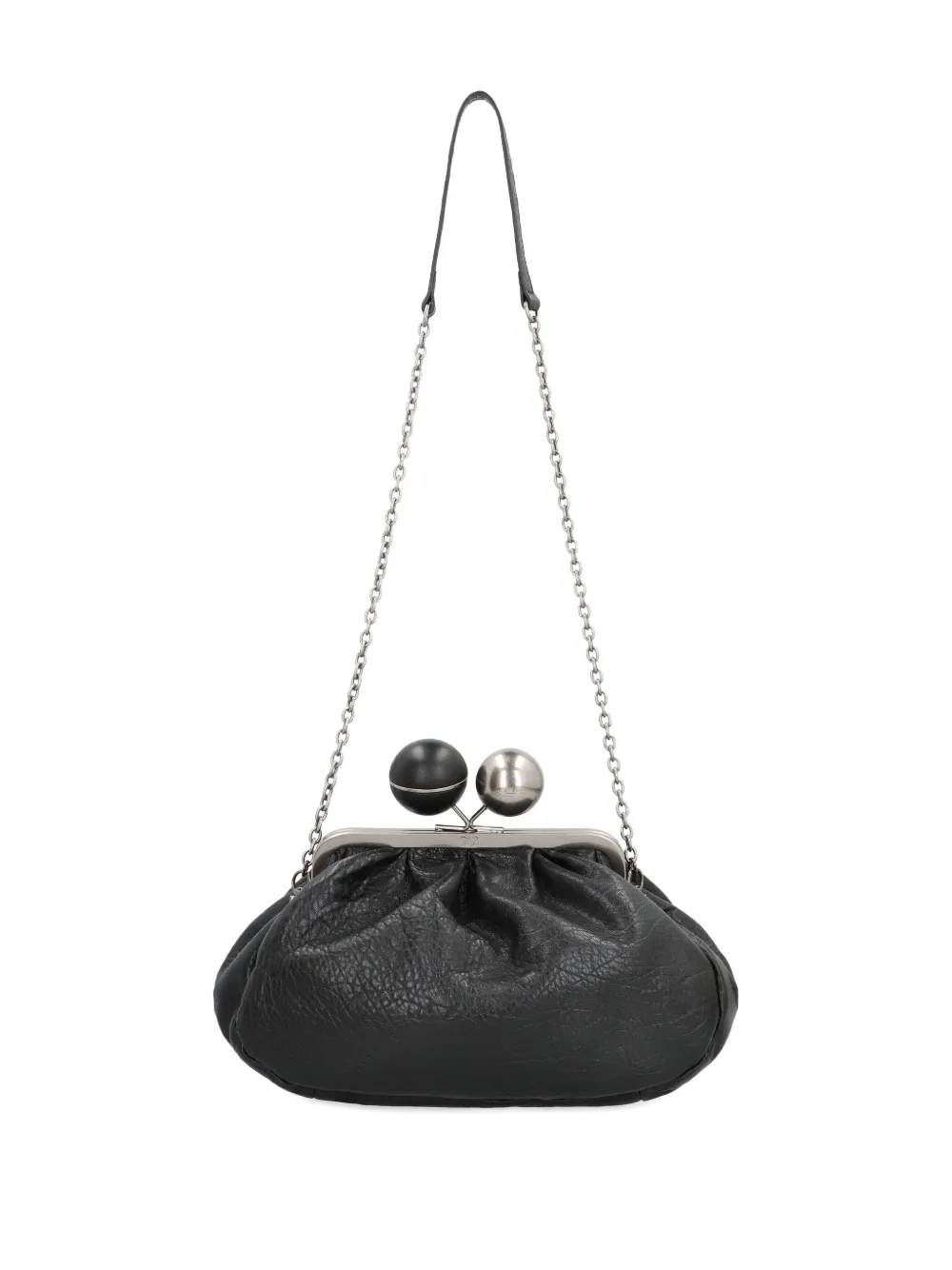 Weekend Max Mara Ball-embellished Frame Clutch Bag In Black
