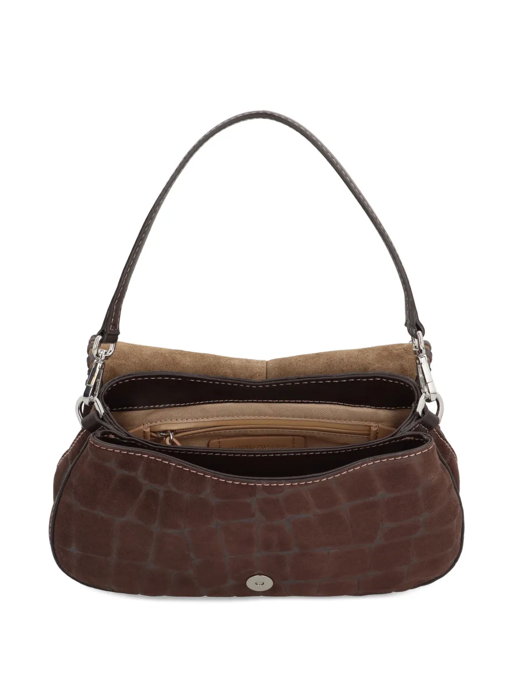 Gianni Chiarini Helena Round Shoulder Bag In Brown