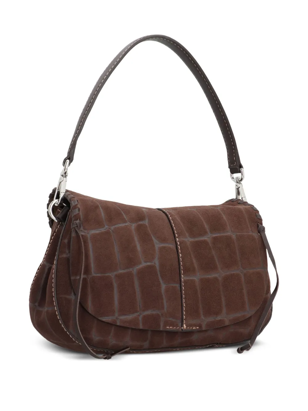 Gianni Chiarini Helena Round Shoulder Bag In Brown
