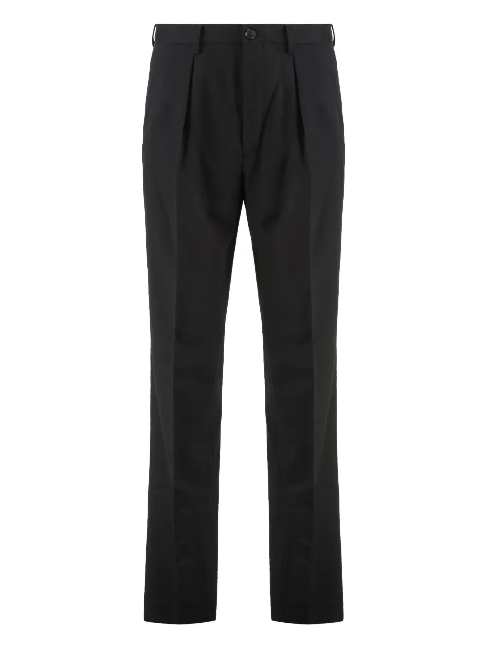 slowear pleated cotton trousers | Black | Image 1