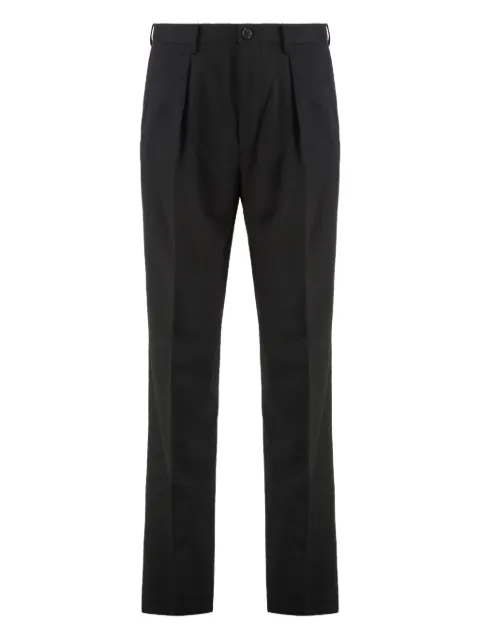 slowear pleated cotton trousers