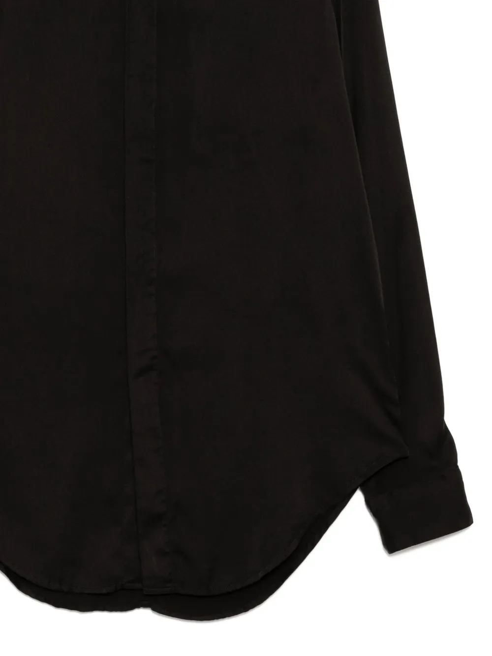 Julius Overhemd met gewelfde afwerking Zwart