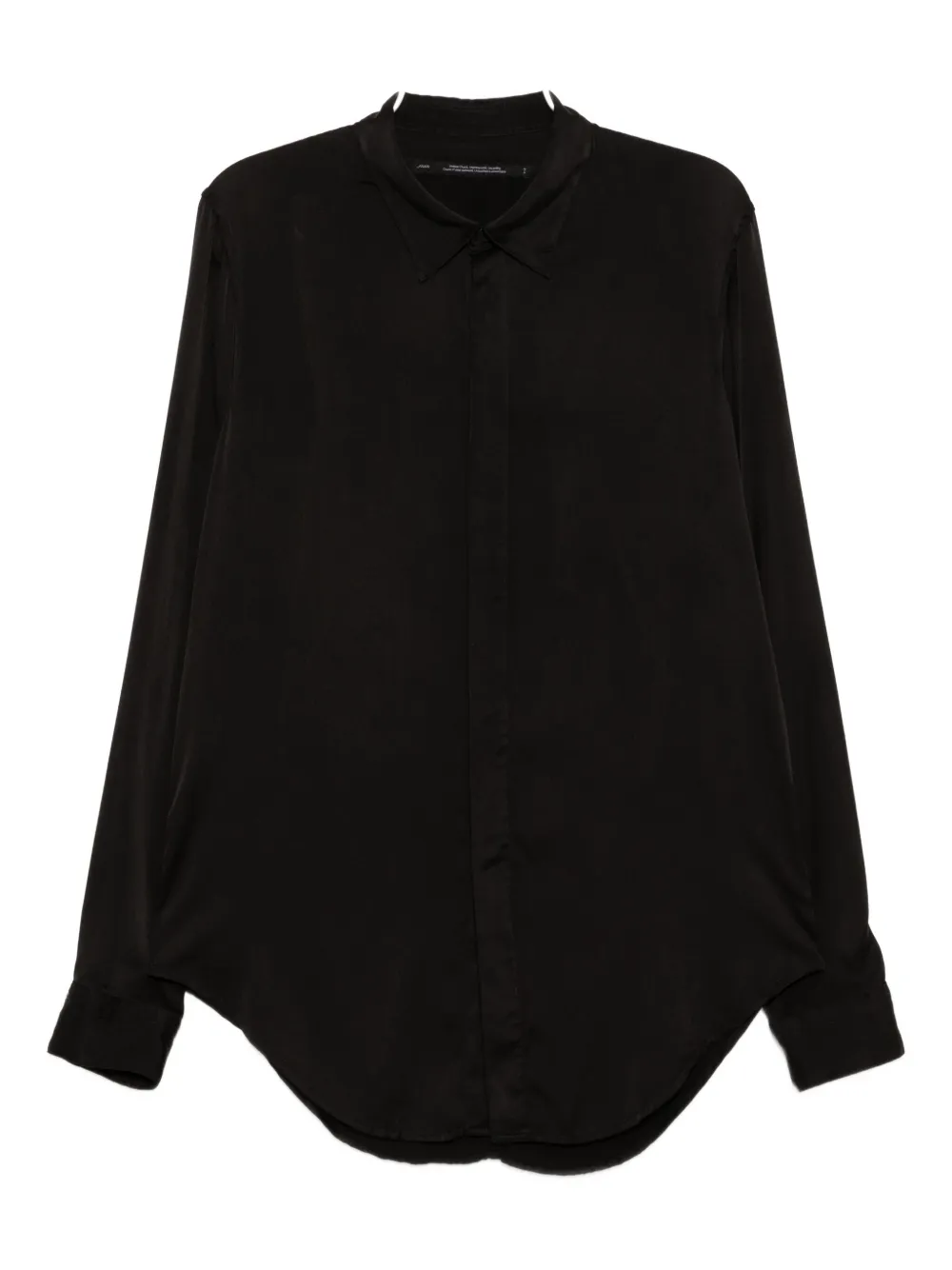 Julius curved-hem shirt - Nero