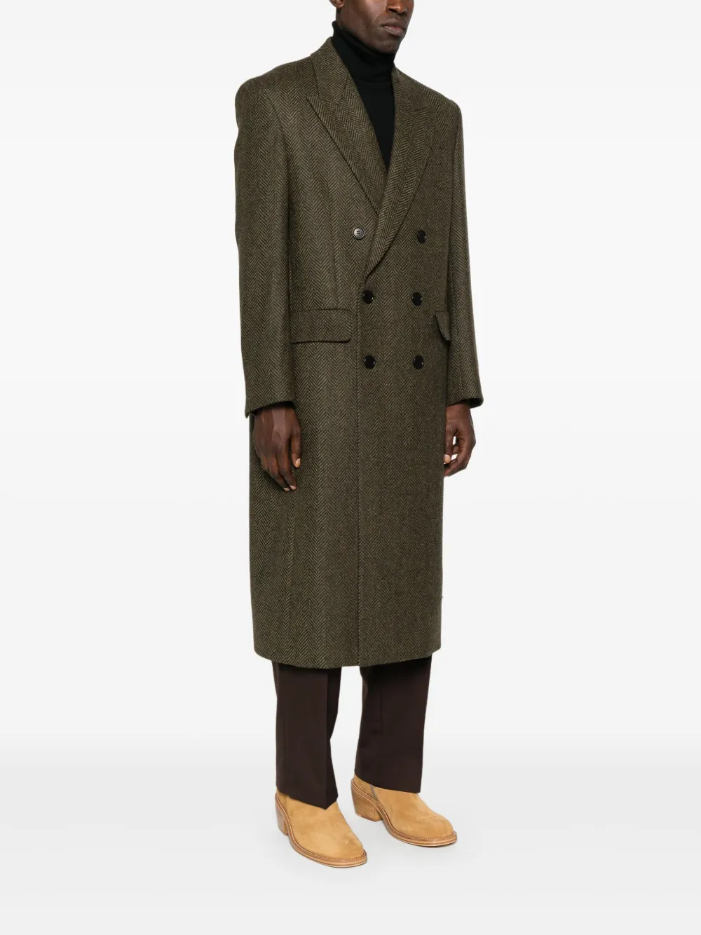 Sunflower ヘリンボーン ダブルコート | グリーン | FARFETCH JP