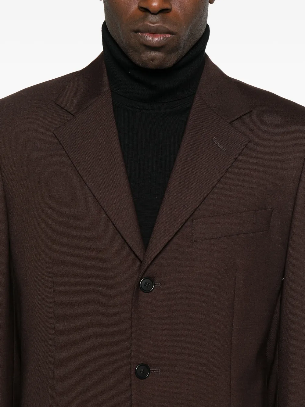 Sunflower Three-button Notch-lapel Jacket In Brown