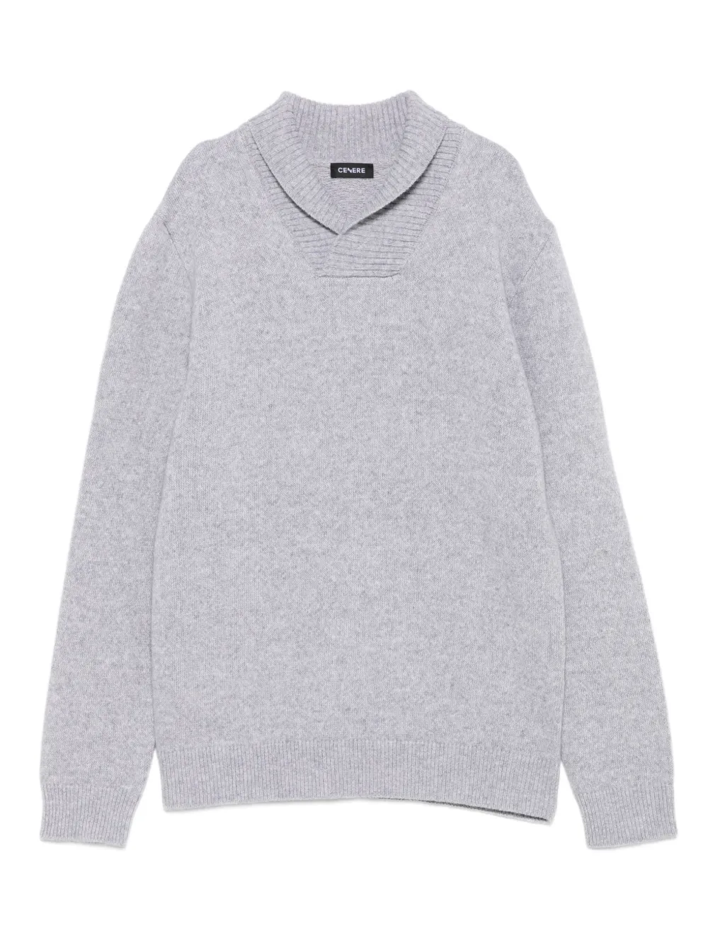 Cenere GB suéter con cuello esmoquin | gris | Image 1