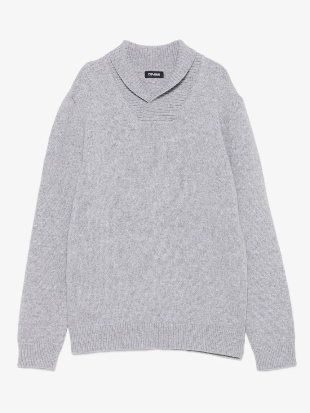 Cenere GB shawl-collar jumper | Grey | Image 1